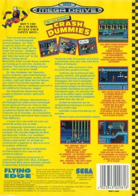 Incredible Crash Dummies, The (USA) (Beta) box cover back